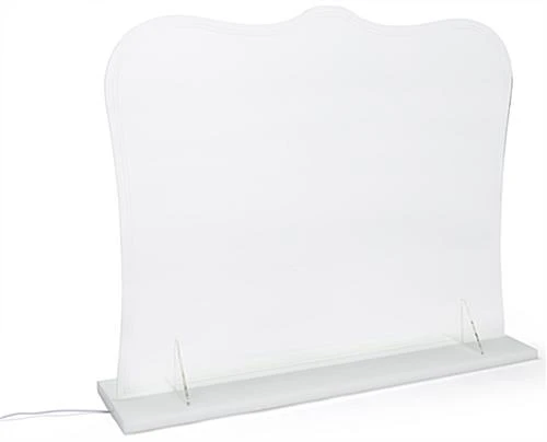 32" X 27" Acrylic Barrier W/ Color Changing LED Lights, Countertop Design - Clear 3 32" X 27" Acrylic Barrier W/ Color Changing LED Lights, Countertop Design - Clear - Image 3