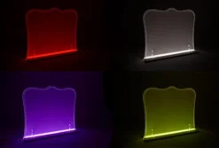 32" X 27" Acrylic Barrier W/ Color Changing LED Lights, Countertop Design - Clear 16 32" X 27" Acrylic Barrier W/ Color Changing LED Lights, Countertop Design - Clear -UZI Business Furniture Shop smsdledab1.ra4 preview
