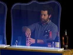 32" X 27" Acrylic Barrier W/ Color Changing LED Lights, Countertop Design - Clear 17 32" X 27" Acrylic Barrier W/ Color Changing LED Lights, Countertop Design - Clear -UZI Business Furniture Shop smsdledab1.ra9 preview