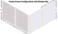 Modular Acrylic Sneeze Shields W/ Feet And Expandable Hinges - Clear -UZI Business Furniture Shop smsdmab20.ra3 preview