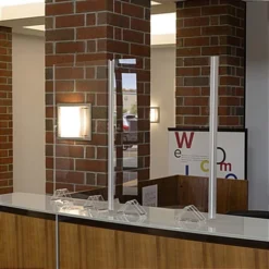 Modular Acrylic Sneeze Shields W/ Feet And Expandable Hinges - Clear -UZI Business Furniture Shop smsdmab20.ra4 preview