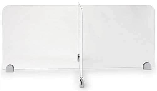 44"L X 22"W X 20"H Multi-Section Acrylic Table Divider- Clear 2 44"L X 22"W X 20"H Multi-Section Acrylic Table Divider- Clear - Image 2