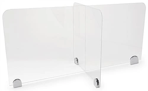 44"L X 22"W X 20"H Multi-Section Acrylic Table Divider- Clear 1 44"L X 22"W X 20"H Multi-Section Acrylic Table Divider- Clear