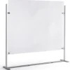 Countertop Sneeze Shield, Acrylic W/ Metal Frame, Adjustable Design - Clear