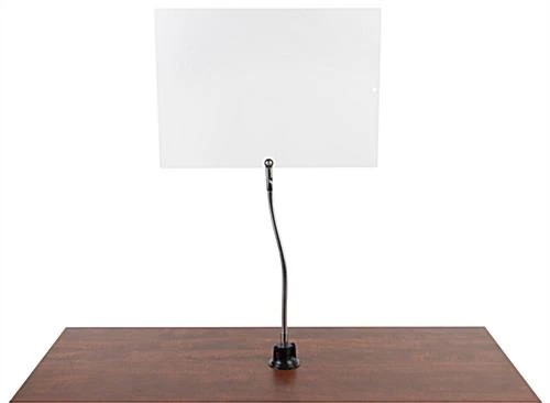 Acrylic Sneeze Shield W/ Adjustable Gooseneck Arm - Clear 2 Acrylic Sneeze Shield W/ Adjustable Gooseneck Arm - Clear - Image 2