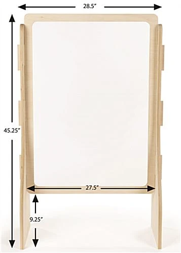 Countertop Sneeze Shield, Plywood With Polyester Window - Maple 6 Countertop Sneeze Shield, Plywood With Polyester Window - Maple - Image 6
