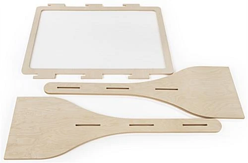 Countertop Sneeze Shield, Plywood With Polyester Window - Maple 5 Countertop Sneeze Shield, Plywood With Polyester Window - Maple - Image 5