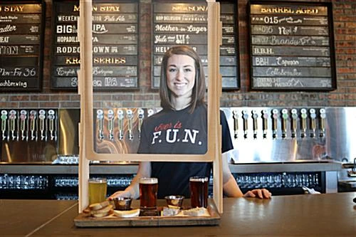 Countertop Sneeze Shield, Plywood With Polyester Window - Maple 8 Countertop Sneeze Shield, Plywood With Polyester Window - Maple - Image 8