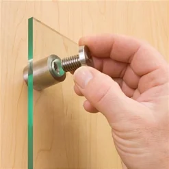 1 X 1 Through Grip Standoffs, Round, Stainless Steel, Set Of 4 - Silver -UZI Business Furniture Shop so1000ss.ra4 preview