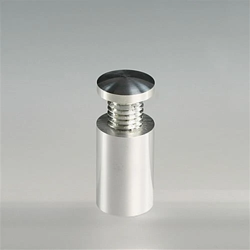 5/8 X 1 Through Grip Standoffs, Round, Aluminum, Set Of 4 - Silver 1 5/8 X 1 Through Grip Standoffs, Round, Aluminum, Set Of 4 - Silver