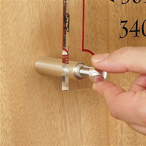 5/8 X 2 Through Grip Standoffs, Round, Aluminum, Set Of 4 - Silver 5 5/8 X 2 Through Grip Standoffs, Round, Aluminum, Set Of 4 - Silver - Image 5