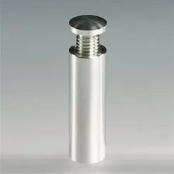 5/8 X 2 Through Grip Standoffs, Round, Aluminum, Set Of 4 - Silver