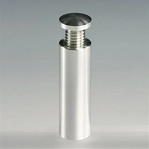 5/8 X 2 Through Grip Standoffs, Round, Aluminum, Set Of 4 - Silver 1 5/8 X 2 Through Grip Standoffs, Round, Aluminum, Set Of 4 - Silver