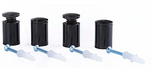 3/4 X 1 Through Grip Standoffs, Round, Aluminum, Set Of 4 - Black 2 3/4 X 1 Through Grip Standoffs, Round, Aluminum, Set Of 4 - Black - Image 2