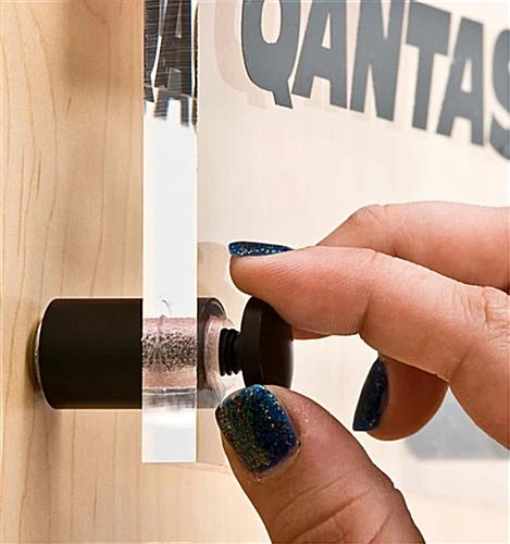 3/4 X 1 Through Grip Standoffs, Round, Aluminum, Set Of 4 - Black 3 3/4 X 1 Through Grip Standoffs, Round, Aluminum, Set Of 4 - Black - Image 3