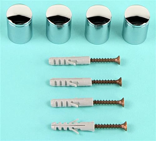 3/4 X 1 Through Grip Standoffs, Round, Set Of 4 - Chrome 4 3/4 X 1 Through Grip Standoffs, Round, Set Of 4 - Chrome - Image 4