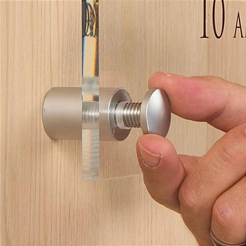 1 X 1-1/8 Through Grip Standoffs, Round, Set Of 4 - Silver 3 1 X 1-1/8 Through Grip Standoffs, Round, Set Of 4 - Silver - Image 3