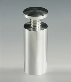 1 X 2 Through Grip Round Standoffs - Set Of 4, Silver Aluminum