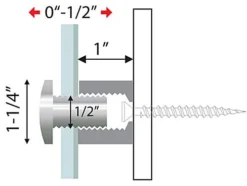 1-1/4 X 1 Through Grip Standoffs, Round, Aluminum, Set Of 4 - Silver 8 1-1/4 X 1 Through Grip Standoffs, Round, Aluminum, Set Of 4 - Silver -UZI Business Furniture Shop so3225al.ra2 preview