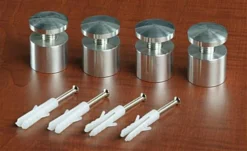 1-1/4 X 1 Through Grip Standoffs, Round, Aluminum, Set Of 4 - Silver 9 1-1/4 X 1 Through Grip Standoffs, Round, Aluminum, Set Of 4 - Silver -UZI Business Furniture Shop so3225al.ra3 preview