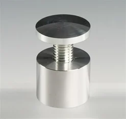 1-1/4 X 1 Through Grip Standoffs, Round, Aluminum, Set Of 4 - Silver