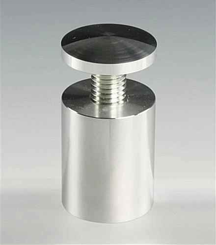 1-1/4 X 1-1/2 Through Grip Standoffs, Round, Aluminum, Set Of 4 - Silver 1 1-1/4 X 1-1/2 Through Grip Standoffs, Round, Aluminum, Set Of 4 - Silver