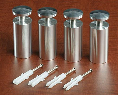 1-1/4 X 2-1/2 Through Grip Standoffs, Round, Aluminum, Set Of 4 - Silver 4 1-1/4 X 2-1/2 Through Grip Standoffs, Round, Aluminum, Set Of 4 - Silver - Image 4