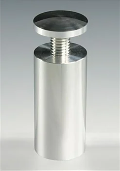 1-1/4 X 2-1/2 Through Grip Standoffs, Round, Aluminum, Set Of 4 - Silver