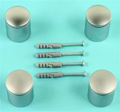 1-1/2 X 1-1/2 Through Grip Standoffs, Round, Set Of 4 - Silver -UZI Business Furniture Shop so4040sa.ra3 preview