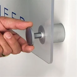 1-1/2 X 1-1/2 Through Grip Standoffs, Round, Set Of 4 - Silver -UZI Business Furniture Shop so4040sa.ra4 preview