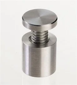 5/8 X 5/8 Through Grip Standoffs, Round, Stainless Steel, Set Of 4 - Silver