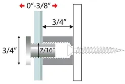 3/4 X 3/4 Through Grip Standoffs, Round, Stainless Steel, Set Of 4 - Silver 7 3/4 X 3/4 Through Grip Standoffs, Round, Stainless Steel, Set Of 4 - Silver -UZI Business Furniture Shop so750ss.ra2 preview
