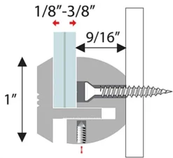 8" Edge Grip Sign Rail For Wall Mount Use - Silver -UZI Business Furniture Shop sr8.ra3 preview
