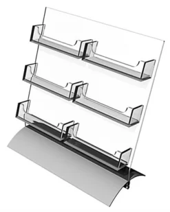 Workshop Series 6-Pocket Business Card Holder For Tabletop, Snap-On Base - Clear -UZI Business Furniture Shop stsbcc6.ra2 preview