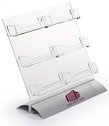 Workshop Series 6-Pocket Acrylic Card Holder For Tabletop, Custom Logo - Clear 2 Workshop Series 6-Pocket Acrylic Card Holder For Tabletop, Custom Logo - Clear - Image 2