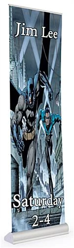 Retractable Banner Stand With 3' X 10' Custom Printed Graphic - Silver