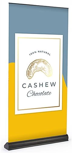 Retractable Banner Stand With 5' X 10' Custom Printed Graphic - Black