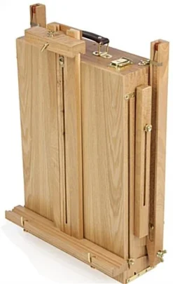 Wood Art Easel For Floor With Storage Compartment, Tilting - Natural -UZI Business Furniture Shop tbaesl021n.ra2 preview