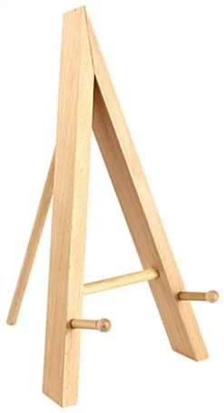 Wood Tabletop Easel, Standard Tripod Design, 5.25 X 9.375 - Natural