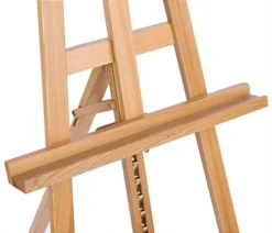 Wood Art Easel For Floor With Adjustable Top Clamp And Bottom Support Bar - Natural -UZI Business Furniture Shop tbasel051n.ra3 preview