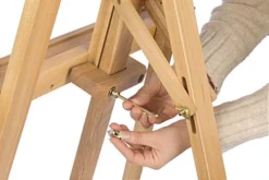 Wood Art Easel For Floor With Adjustable Top Clamp And Bottom Support Bar - Natural -UZI Business Furniture Shop tbasel051n.ra6 preview