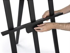 Wood Easel For Floor With Adjustable Top Clamp And Bottom Support Bar - Black -UZI Business Furniture Shop tbeasbk01.ra3 preview