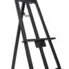 Wood Easel For Floor With Adjustable Top Clamp And Bottom Support Bar - Black