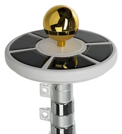 Solar Flagpole Light, Includes 3 Self-Charging AA Batteries, 10 Hour Runtime - White