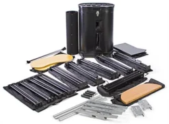 10x10 Trade Show Booth Kit W/ 3 Counters, 2 Truss TV Mounts - Black -UZI Business Furniture Shop trusslcdpulg.ra2 preview