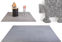 10' X 10' Interlocking Carpeted Foam Mat - Gray -UZI Business Furniture Shop ts10dgyec.rw preview