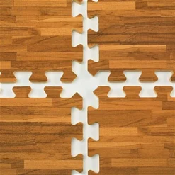 10' X 10' Interlocking Foam Mat - Wood Grain