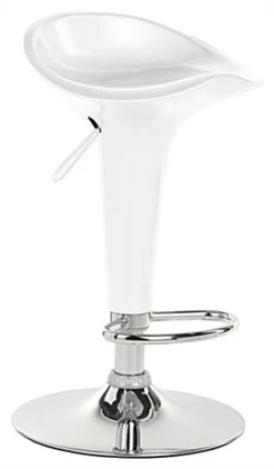 Pub Table Set With 1 Round Cocktail Table, 2 Height Adjustable ABS Stools - White -UZI Business Furniture Shop tsfurnk13.ra2 preview