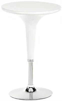 Pub Table Set With 1 Round Cocktail Table, 2 Height Adjustable ABS Stools - White -UZI Business Furniture Shop tsfurnk13.ra4 preview