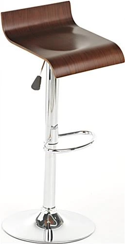 Pub Table Set With 1 Tempered Glass Round Cocktail Table, 2 Adjustable Wooden Stools 5 Pub Table Set With 1 Tempered Glass Round Cocktail Table, 2 Adjustable Wooden Stools - Image 5